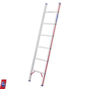 Aluminium Hymer 6011 enkele ladder met 6 treden, compact en lichtgewicht