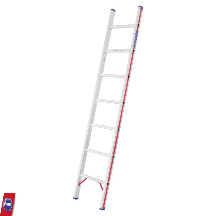 Professionele Hymer enkele ladder 6011 met 7 treden, geschikt voor dagelijks gebruik