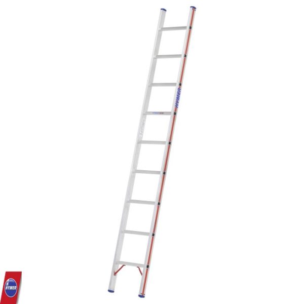 Sterke aluminium enkele ladder met 9 treden uit de Hymer 6011 serie
