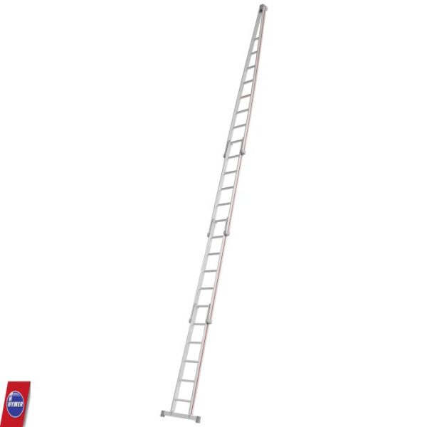 Hymer glazenwasserladder 501723 – 4-delige ladder met 23 sporten, geschikt voor professioneel gevelwerk
