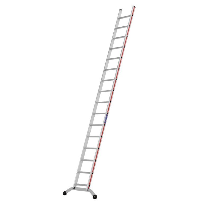 Hymer enkele ladder 851216 met 16 treden en brede basis