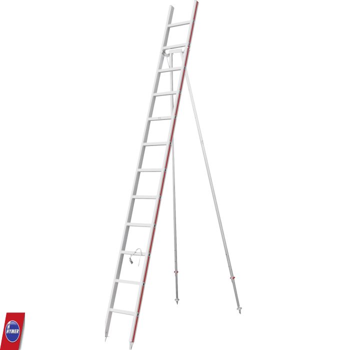 Hymer 3049 boomgaardladder met 12 treden in gebruik