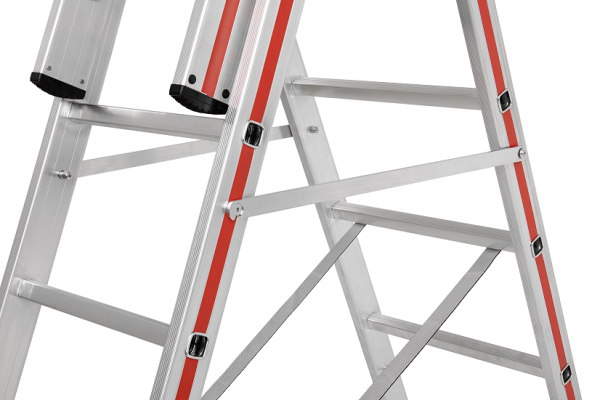 Hymer 6847 Reformladder met treden, driedelig - Afbeelding 2