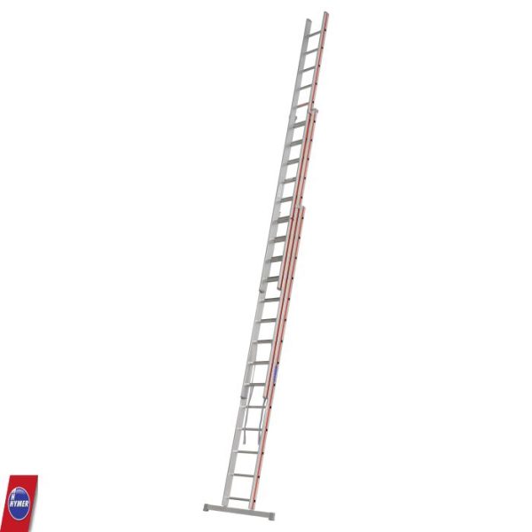 Hymer 4047 3x14 in gebruik als lange opsteekladder