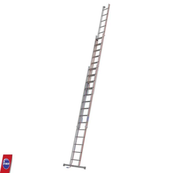 Professionele Hymer ladder 3x14 met touwbediening en stabiele basis