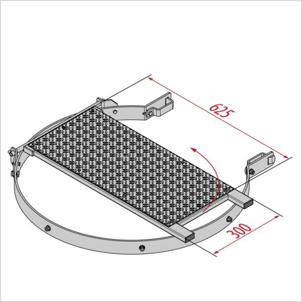 Hymer 0051635 Tussenplatform klapbaar, aluminium