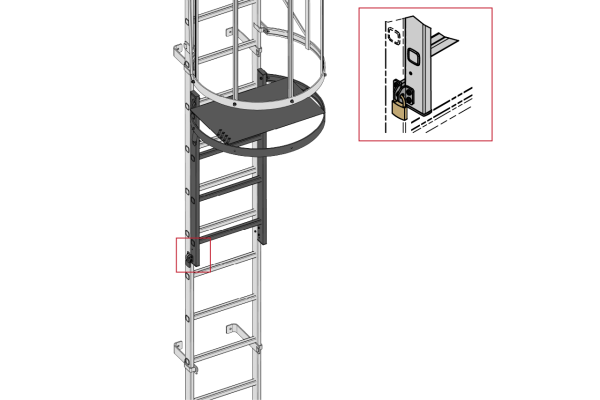 Hymer 0054770 Toegangsblokkering, aluminium