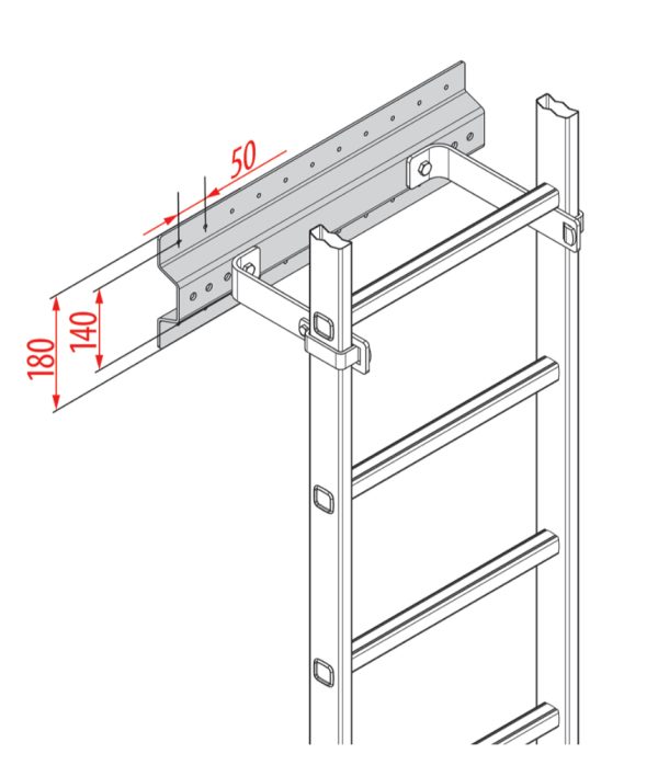 Hymer 0055096 Muurplaat voor wandankers, aluminium