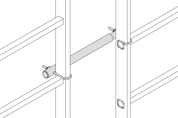 Hymer 0055196 Handrail voor kooiladders – aluminium