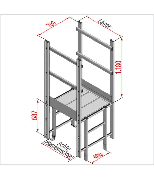 Hymer Uitstap breed met overstap – aluminium