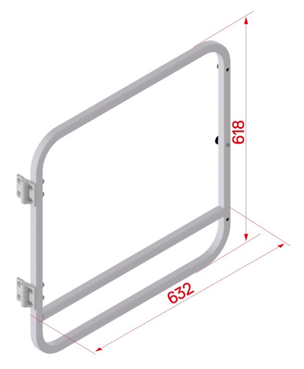 Doorloopbeveiliging zonder schoprand – smal & breed, aluminium