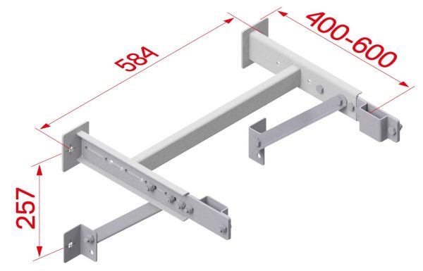 Hymer 200101 Wandbevestigingsconsole gegalvaniseerd staal – verstelbaar