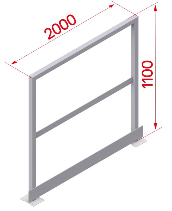 Hymer Leuning voor uitstap – gegalvaniseerd staal (1.090 mm & 2.000 mm) - Afbeelding 2