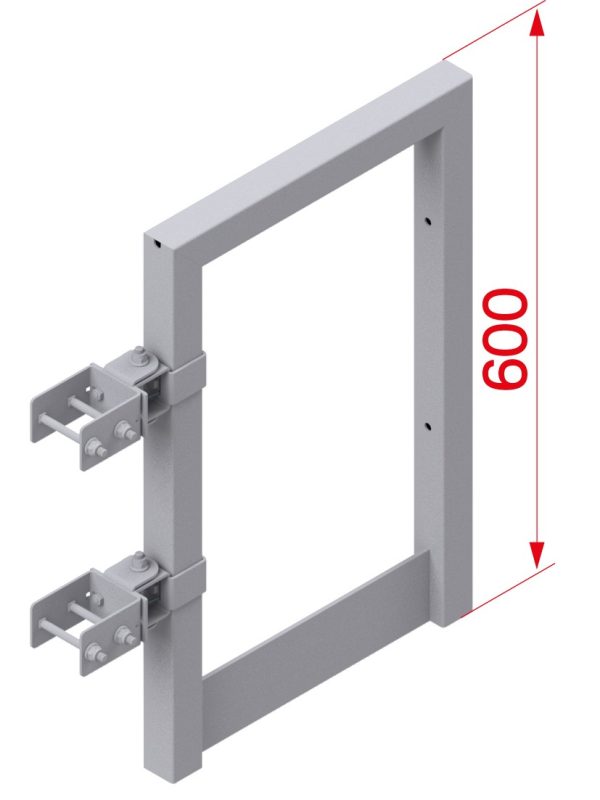 Hymer Doorloopbeveiliging, gegalvaniseerd staal – met of zonder schoprand - Afbeelding 2