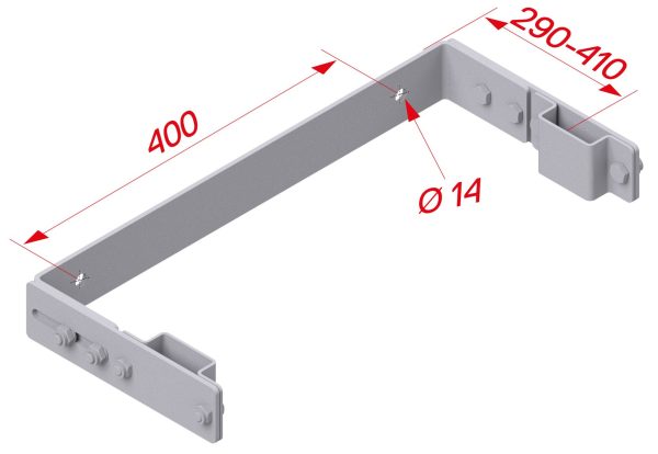 Hymer U-vormige Muurbeugel – Gegalvaniseerd Staal (Instelbare Diepte) - Afbeelding 2