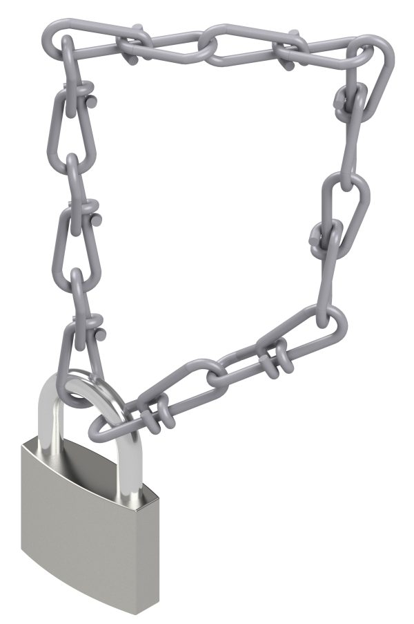Hymer 20010129 Accessoireset ketting en slot voor tussenplatform klapbaar – gegalvaniseerd staal