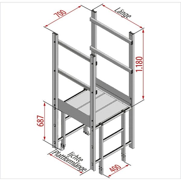 Hymer Uitstap breed met overstap – aluminium - Afbeelding 2