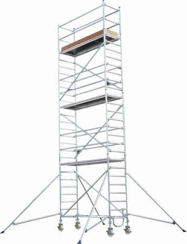 Hymer 8771 Rolsteiger met uitzetpoten – Professionele aluminium steiger (4,40–13,40 m werkhoogte) - Afbeelding 18