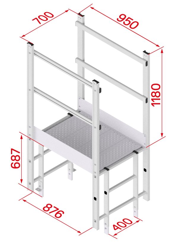 Hymer Uitstap breed met overstap R13 – aluminium (diverse lengtes)