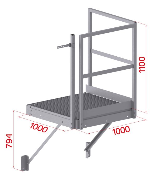 Hymer Platform – Gegalvaniseerd staal (800–1000 mm)