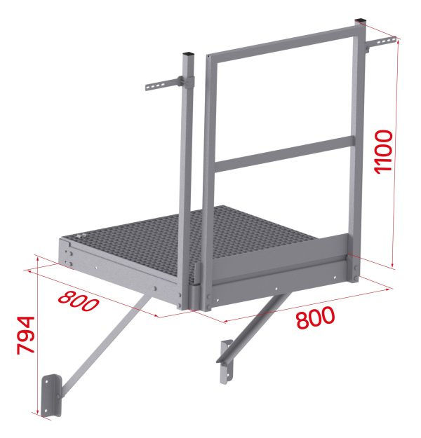Hymer Overstapbordes – Gegalvaniseerd Staal (800–1000 mm)