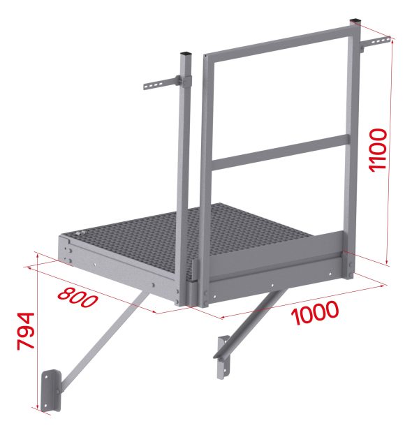 Hymer Overstapbordes – Gegalvaniseerd Staal (800–1000 mm) - Afbeelding 3